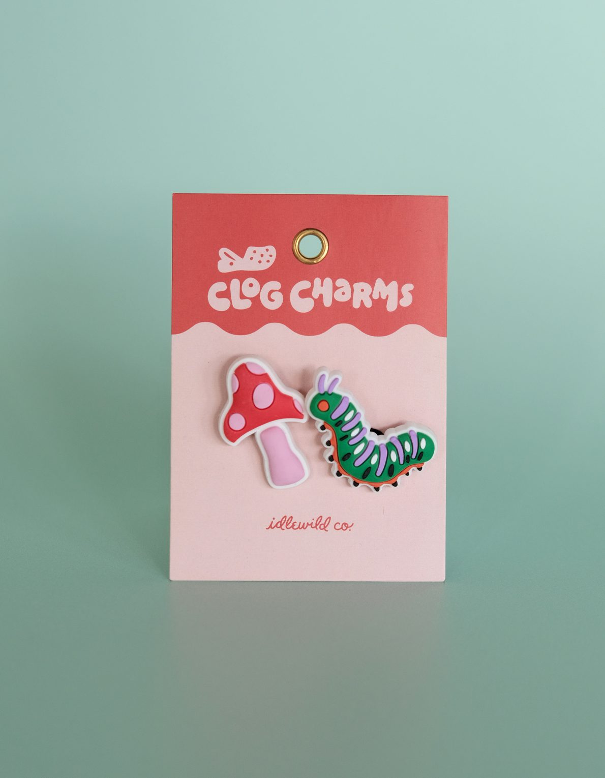 Clog Charms | Mushroom & Caterpillar