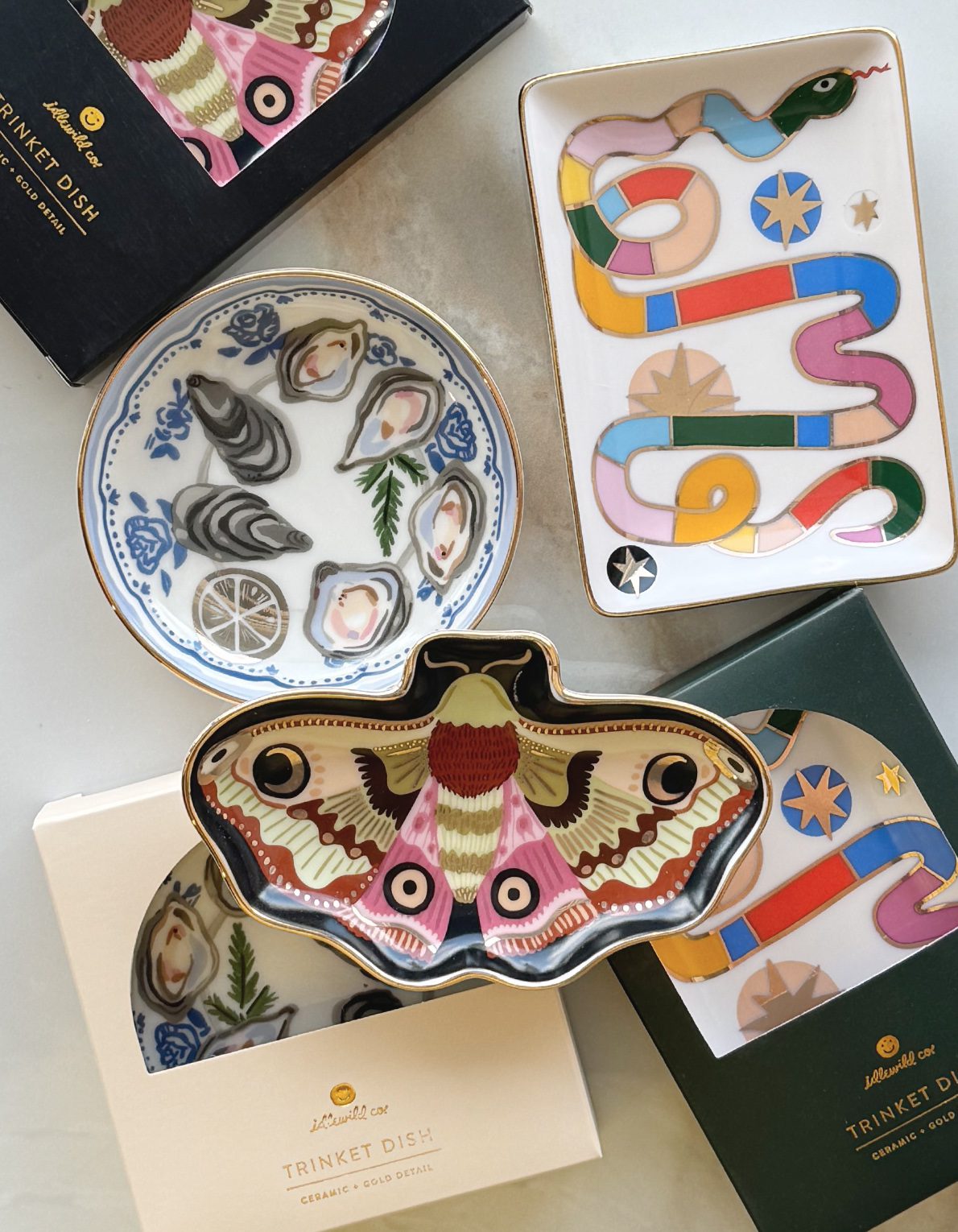 Porcelain Trinket Dish | Moon Moth
