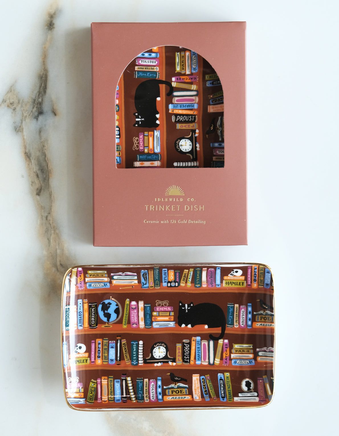 Porcelain Trinket Tray | Bookshelf