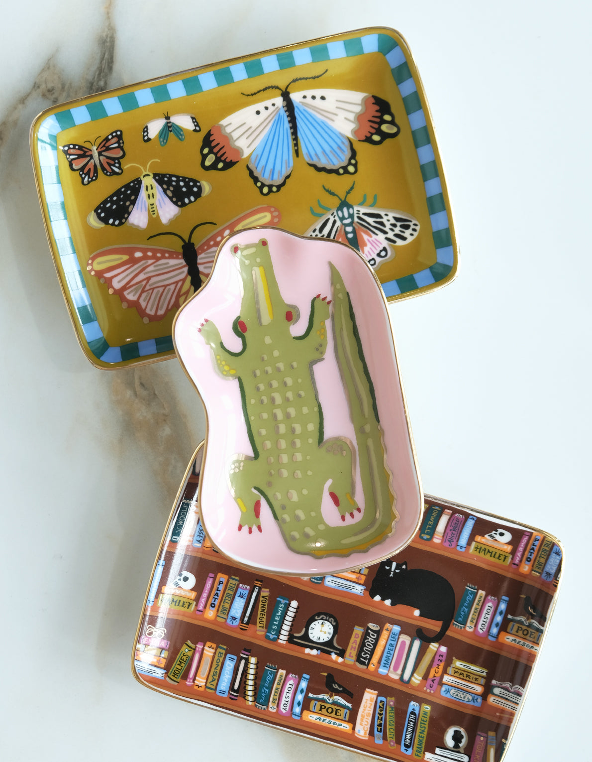 Porcelain Trinket Tray | Alligator