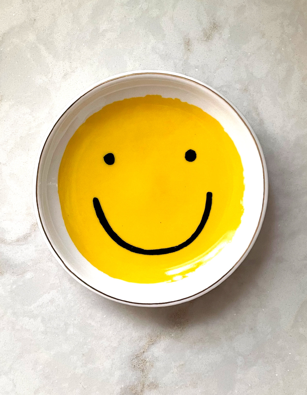Porcelain Trinket Dish | Smiley Face