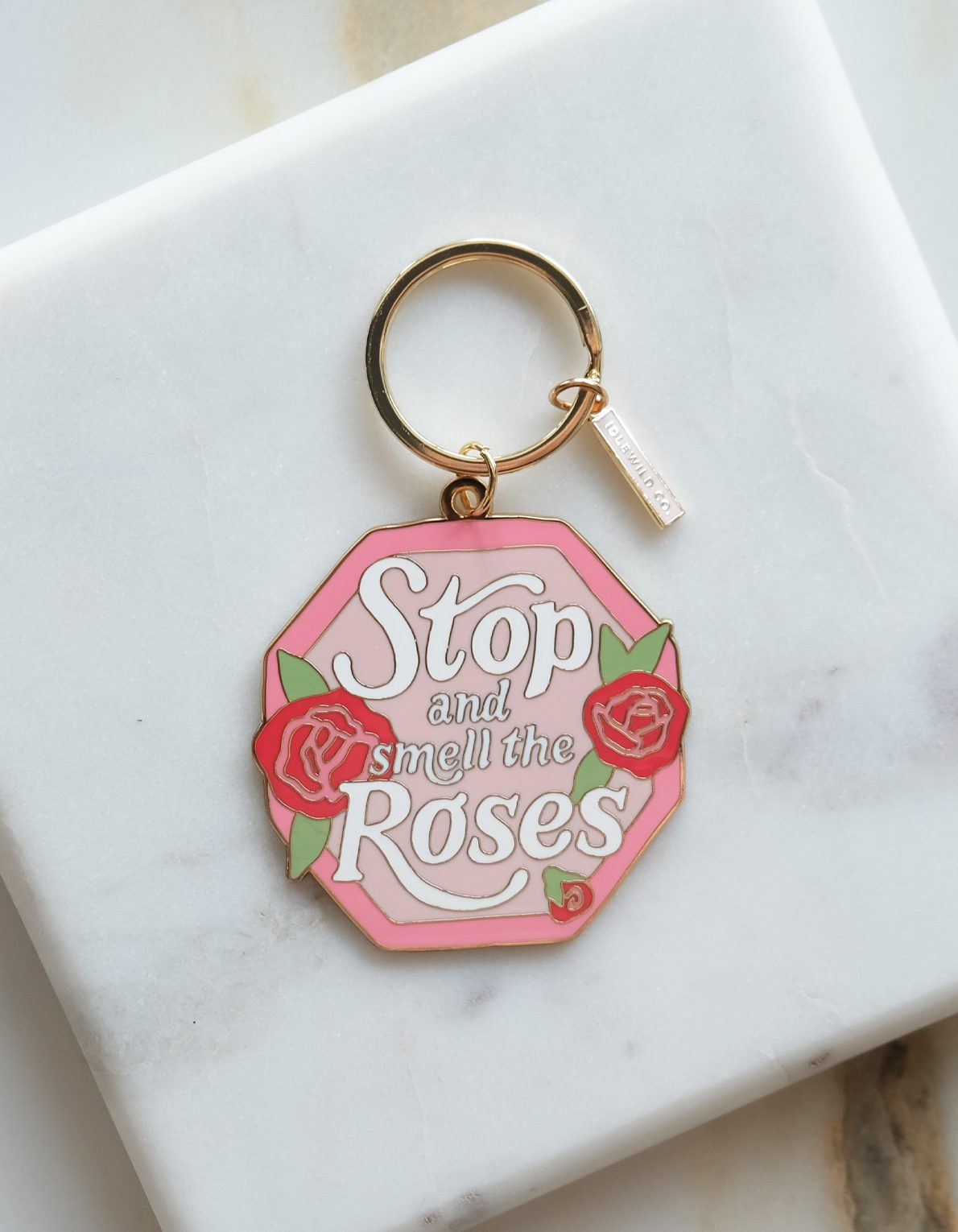 Enamel Keychain | Smell the Roses