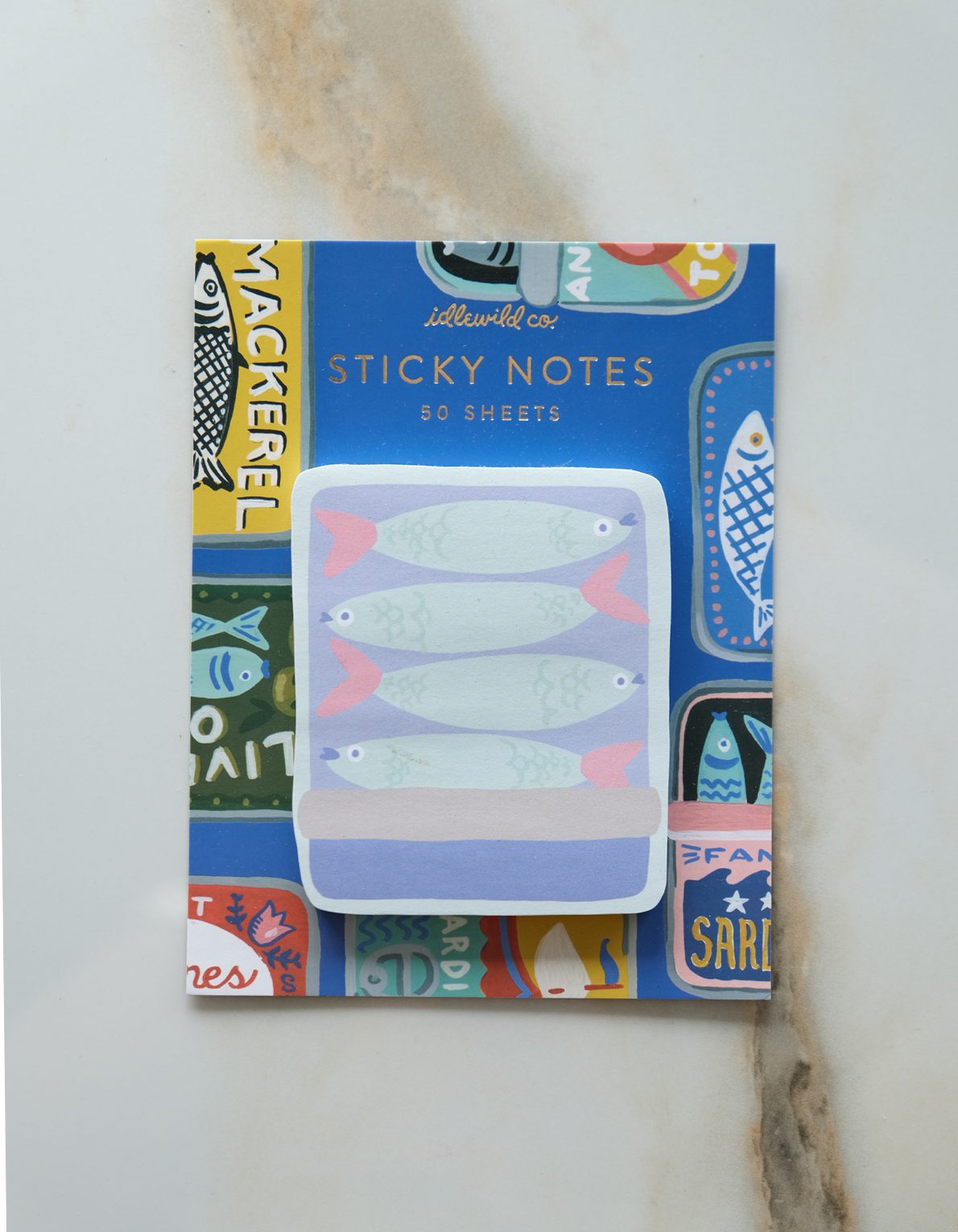 Die-Cut Sticky Note Pad | Tinned Fish