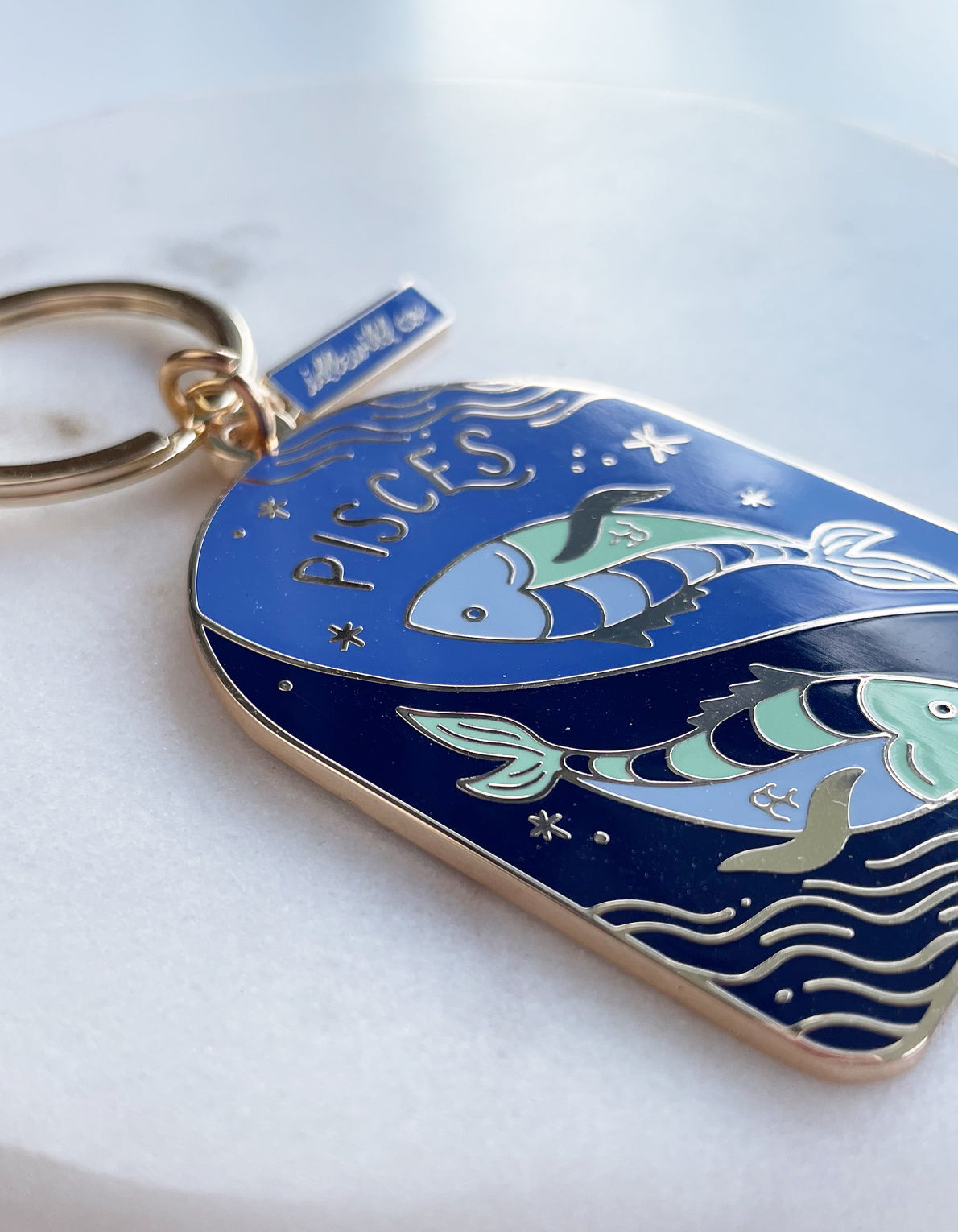 Zodiac Enamel Keychain | Pisces