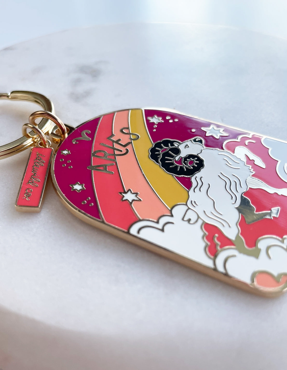 Zodiac Enamel Keychain | Aries