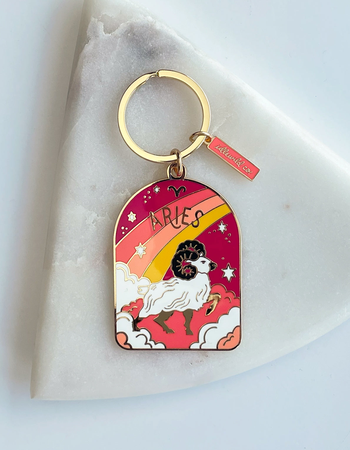 Zodiac Enamel Keychain | Aries