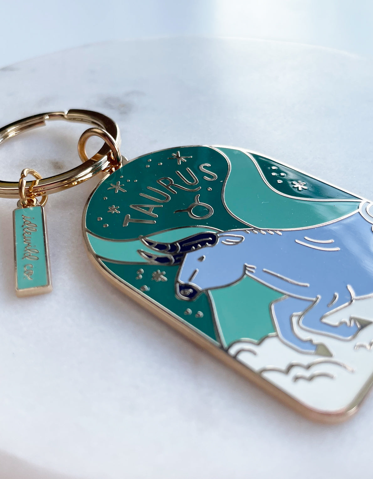 Zodiac Enamel Keychain | Taurus