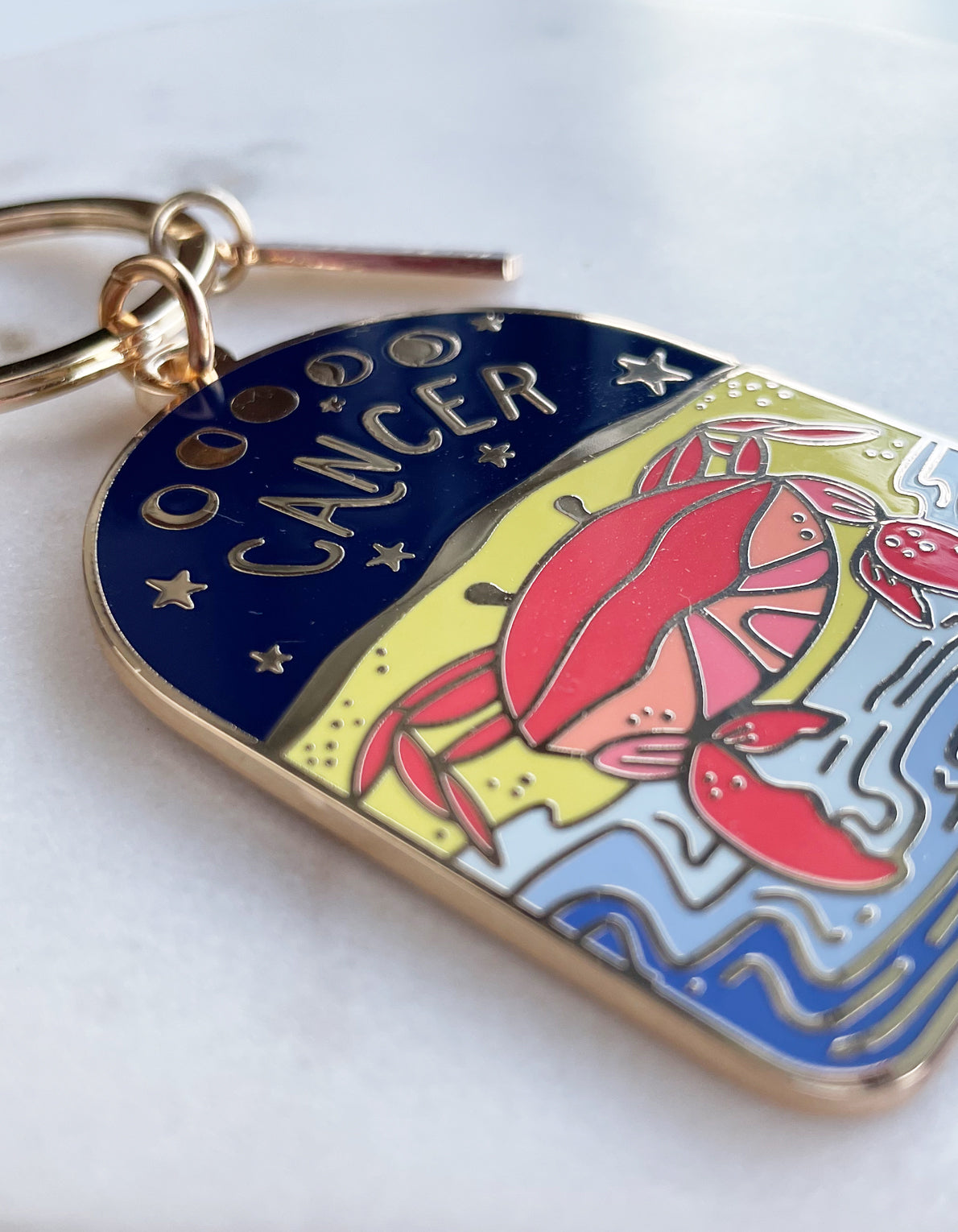 Zodiac Enamel Keychain | Cancer