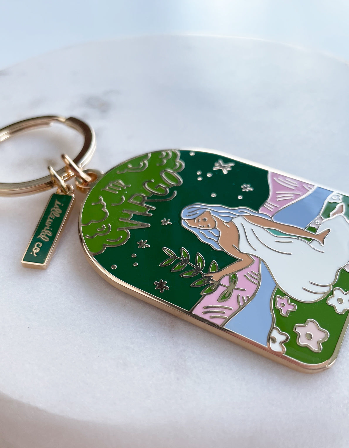 Zodiac Enamel Keychain | Virgo