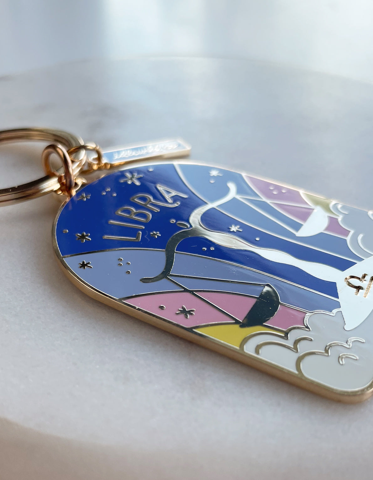 Zodiac Enamel Keychain | Libra