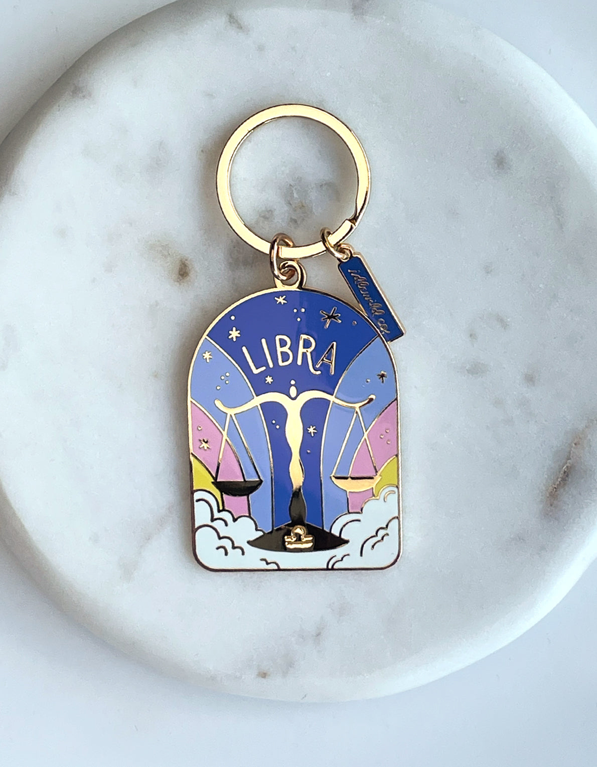 Zodiac Enamel Keychain | Libra