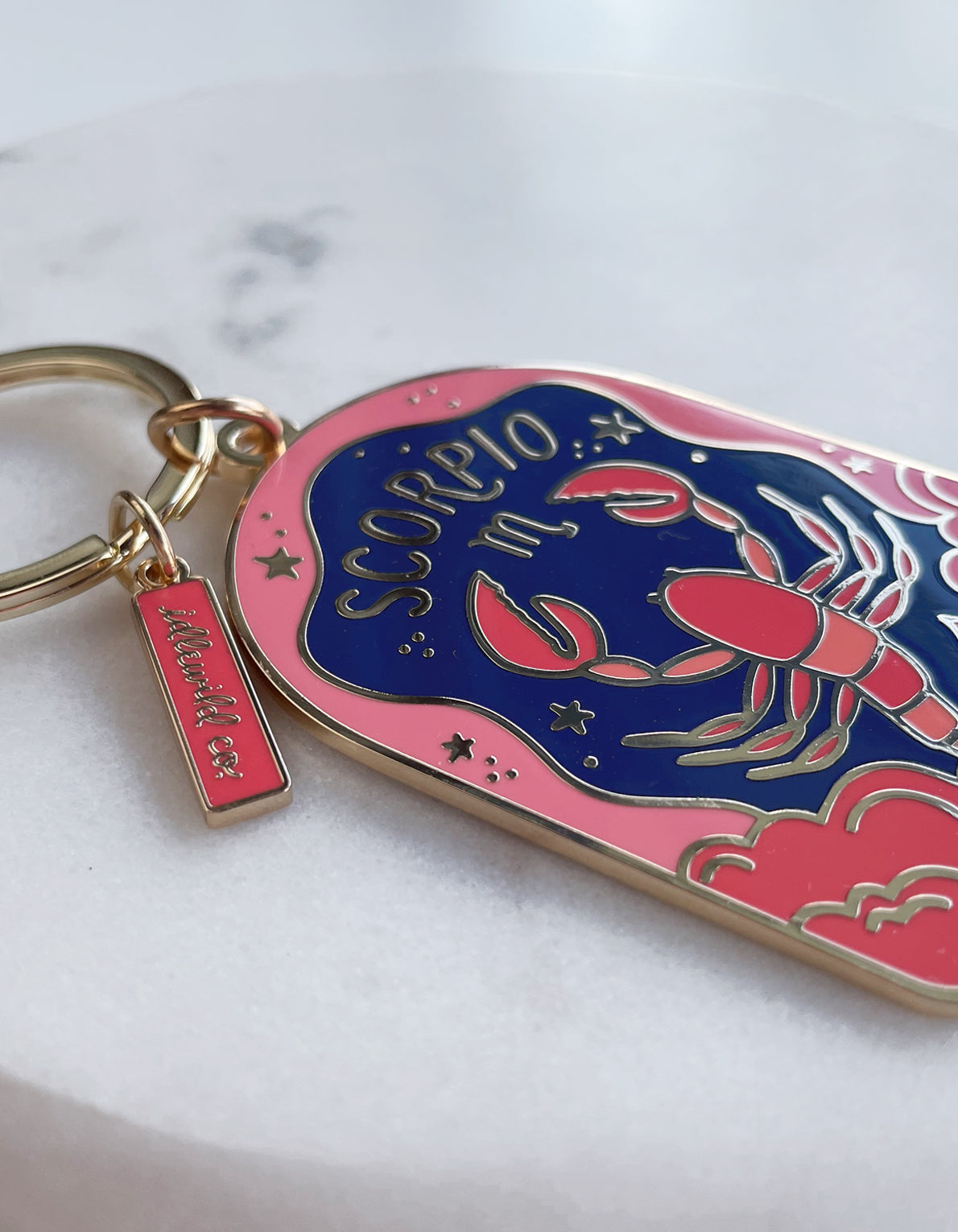 Zodiac Enamel Keychain | Scorpio