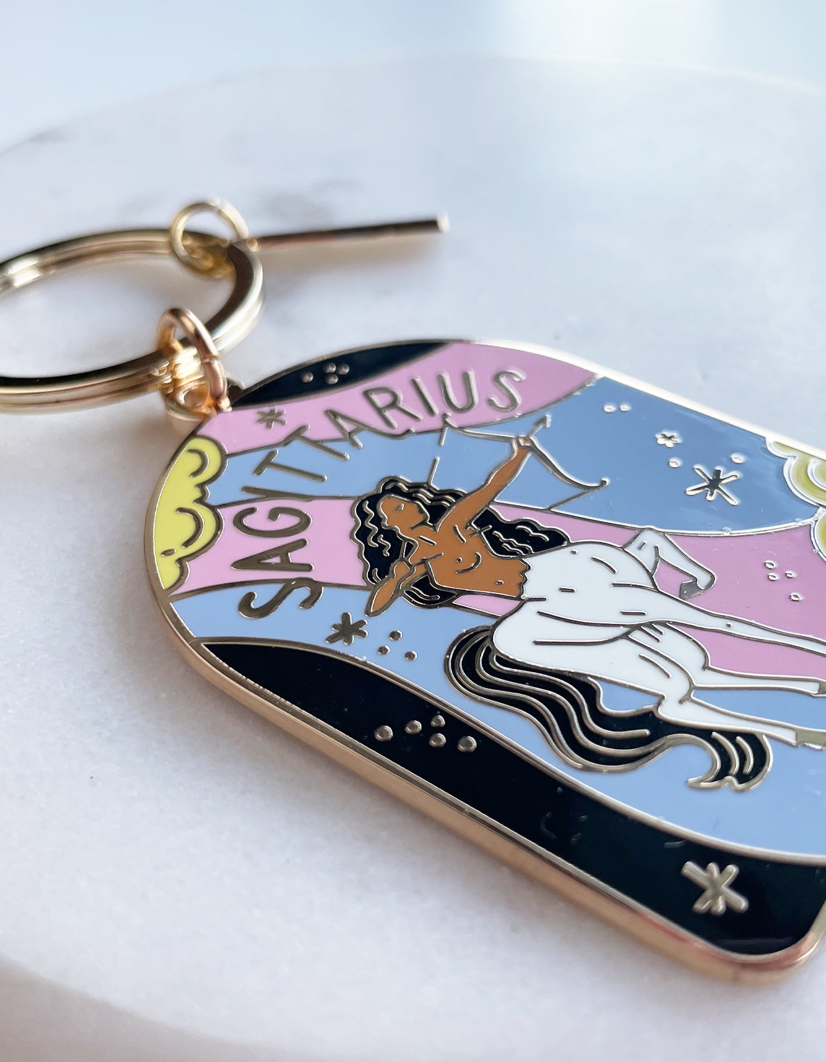 Zodiac Enamel Keychain | Sagittarius