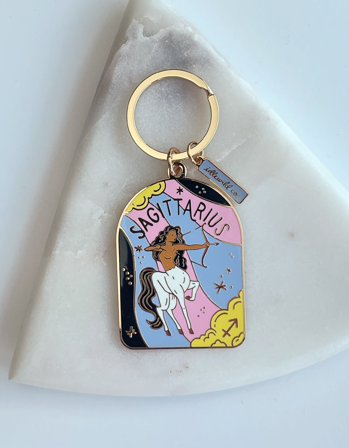 Zodiac Enamel Keychain | Sagittarius