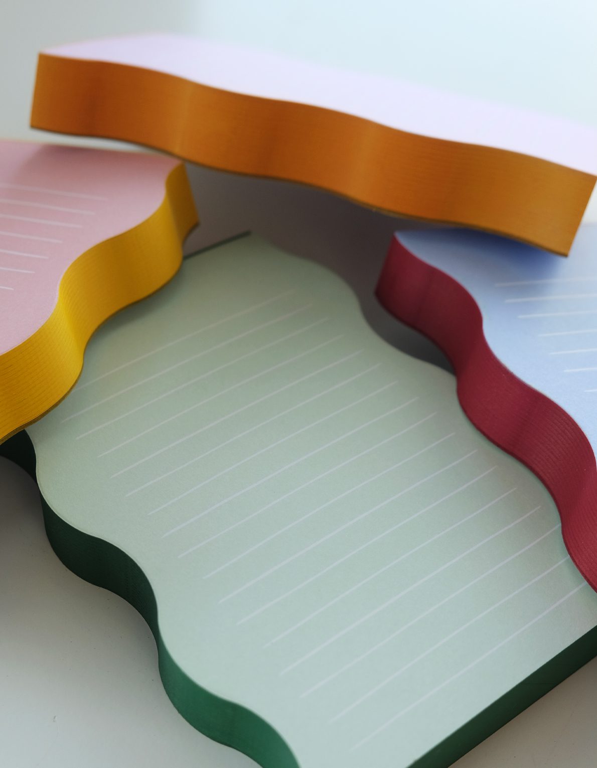 Wavy Shaped Notepad | Mint + Evergreen