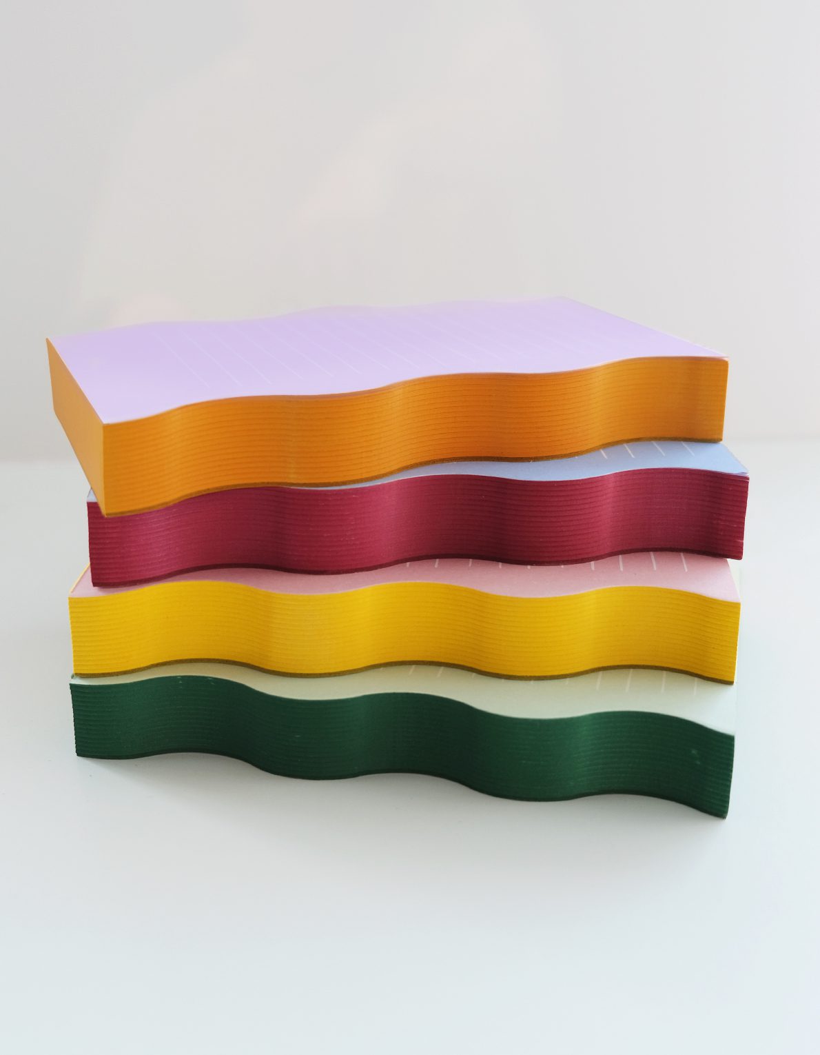 Wavy Shaped Notepad | Lilac + Tangerine