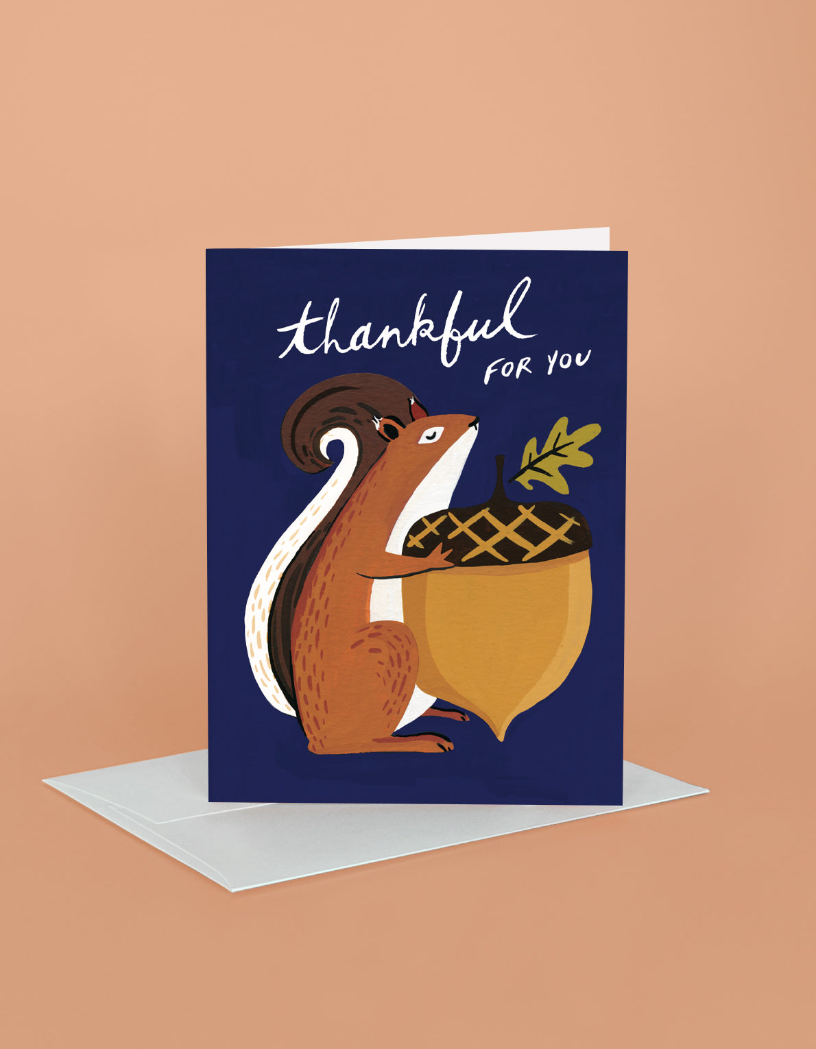Thanksgiving Greeting Card | Thankful Squirrel
