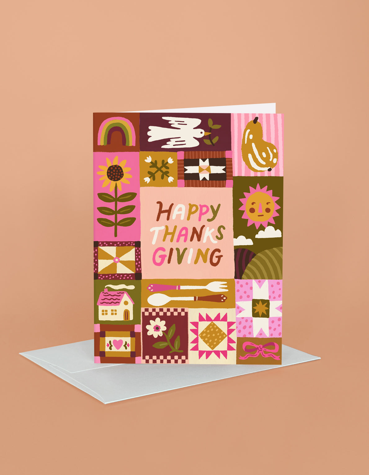 Thanksgiving Greeting Card | Thanksgiving Quilt Motif