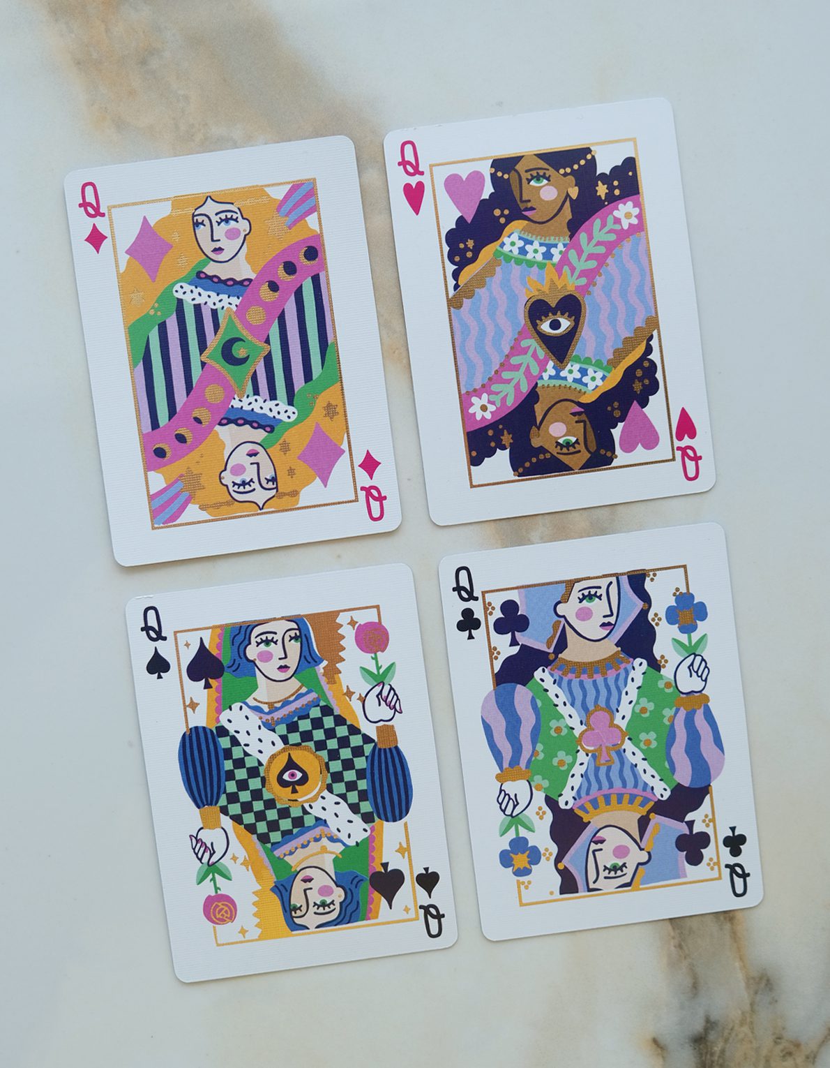 Neon Royals Playing Cards