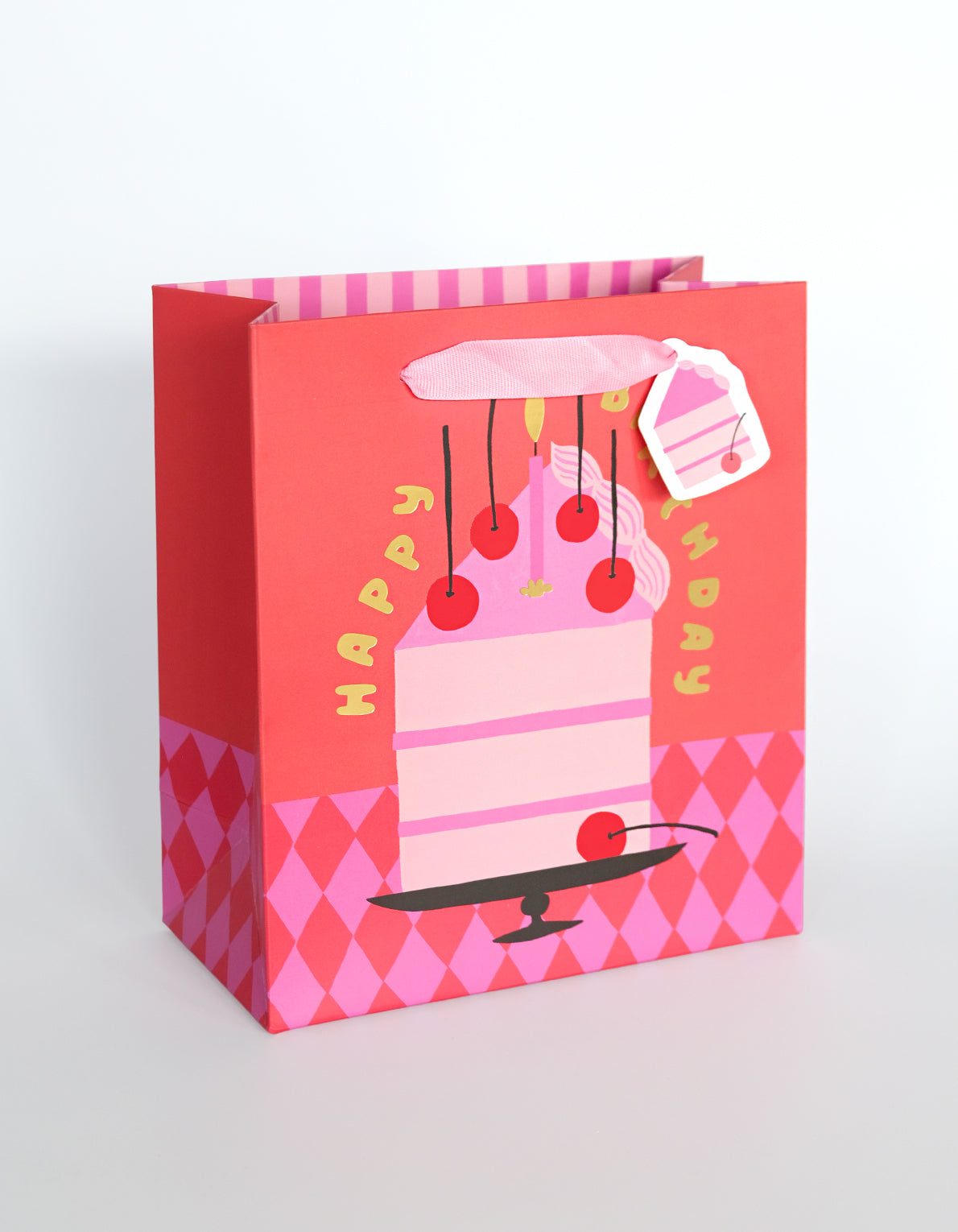 Gift Bag | Pink Cherry Birthday Cake