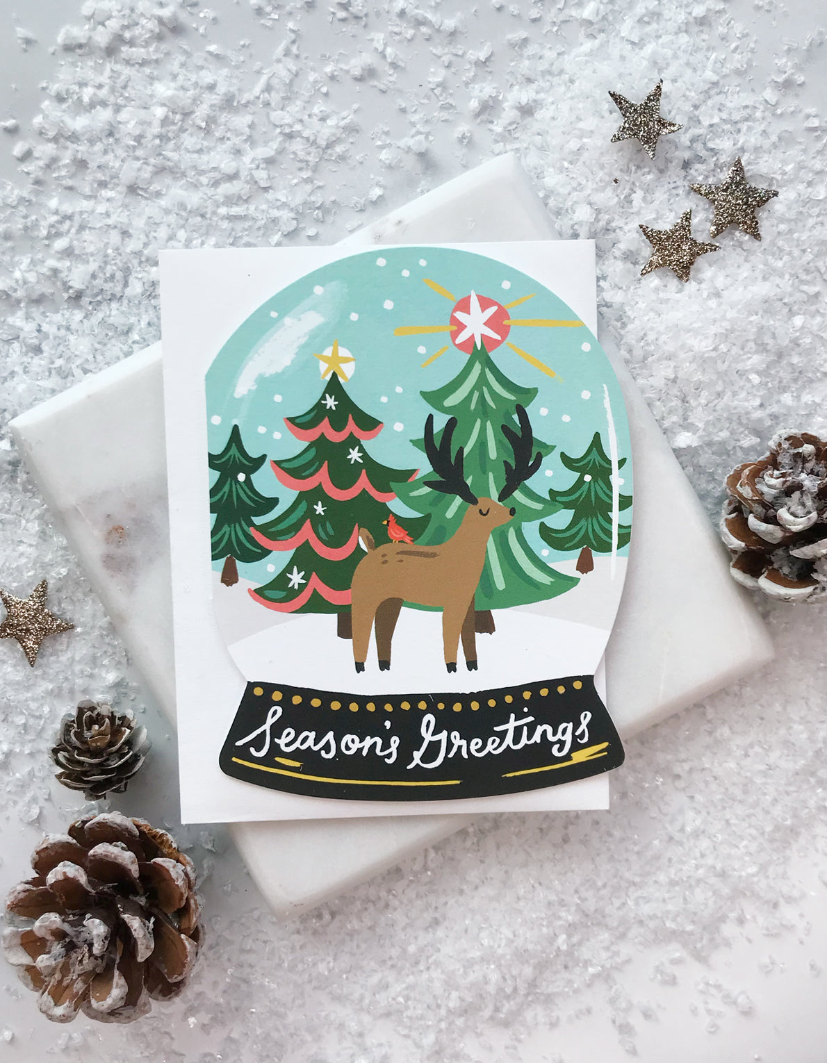 Christmas Greeting Card | Snow Globe