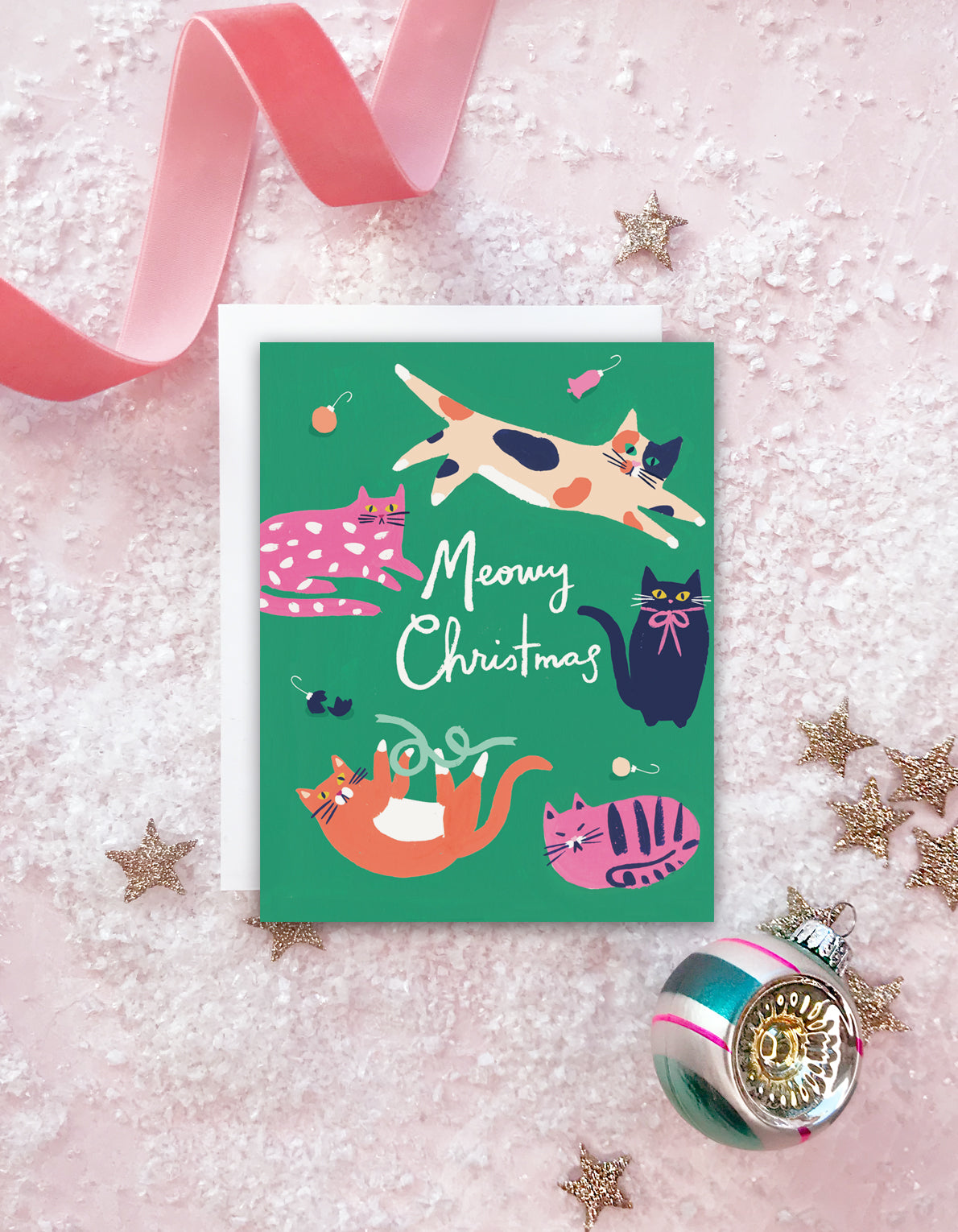 Christmas Greeting Card | Meowy Christmas