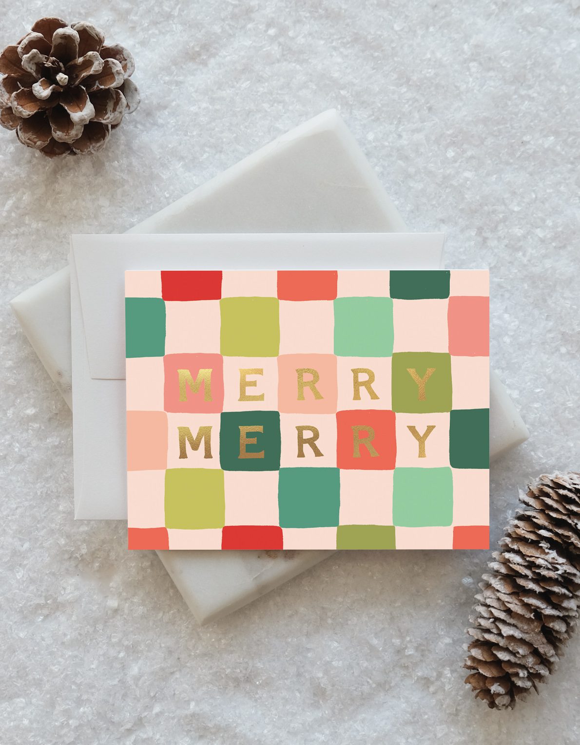 Holiday Greeting Card | Merry Checks