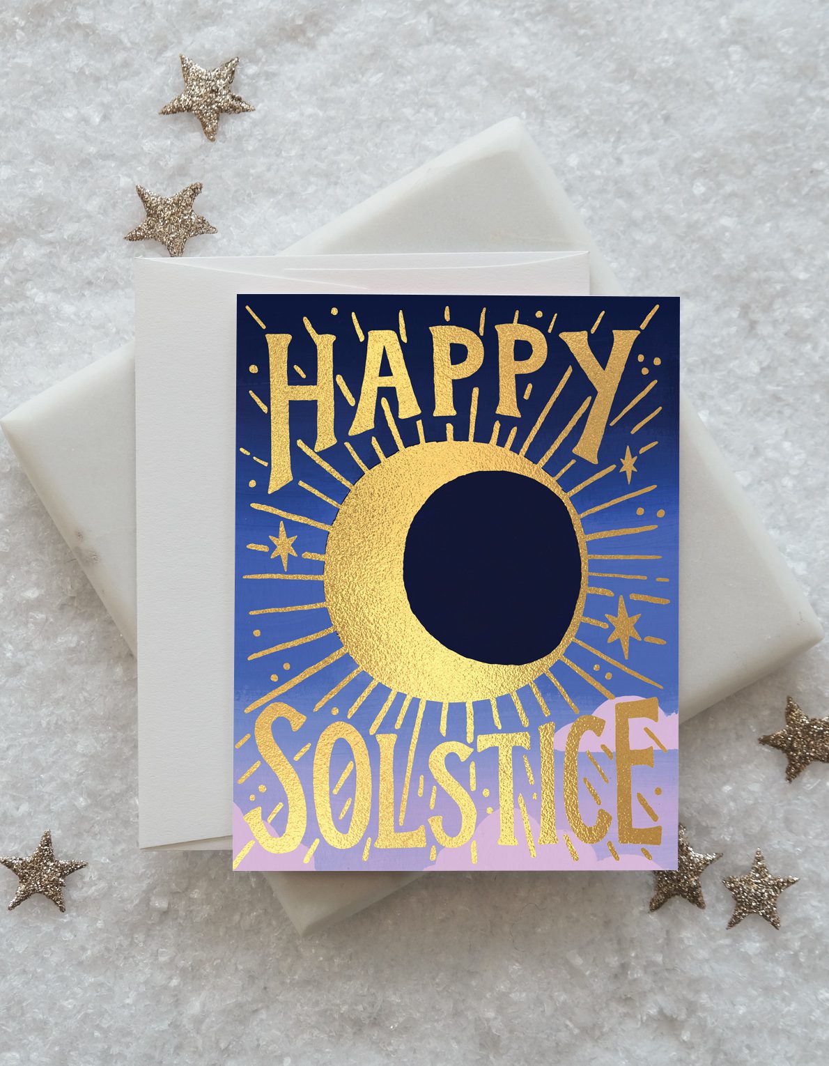 Winter Holiday Greeting Card | Solstice Moon