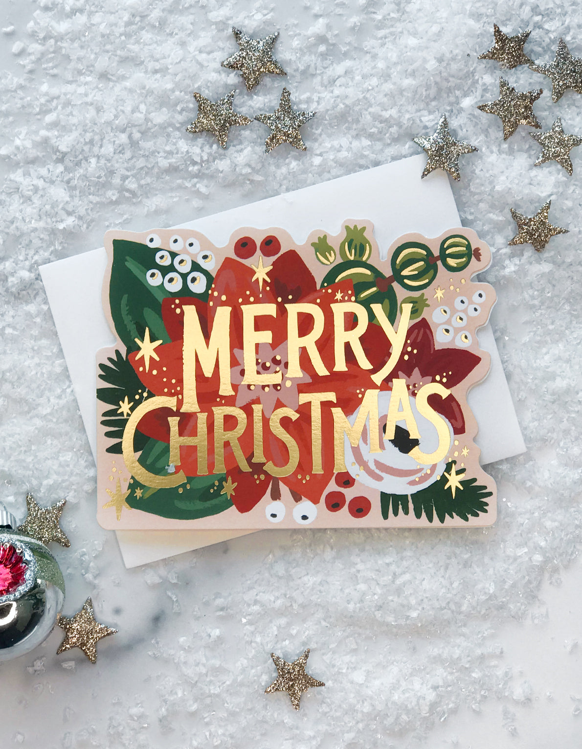Christmas Greeting Card | Poinsettia