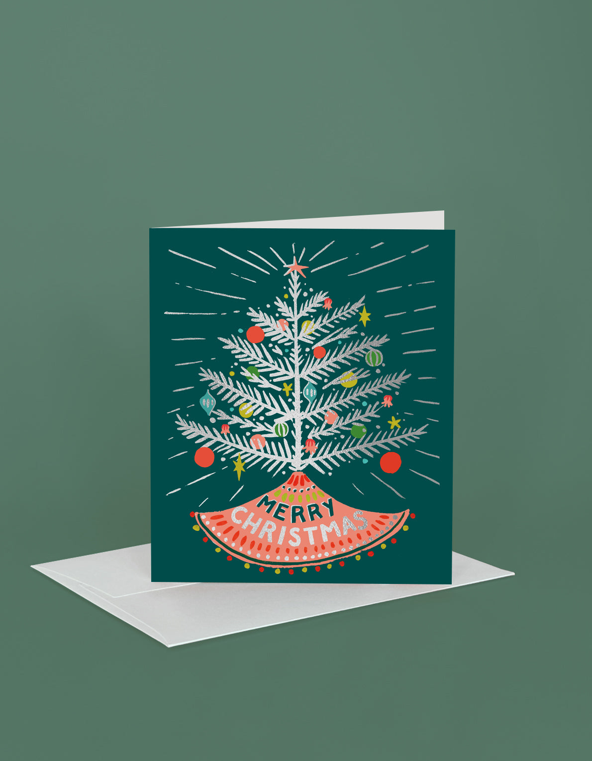 Christmas Greeting Card | Aluminum Tree