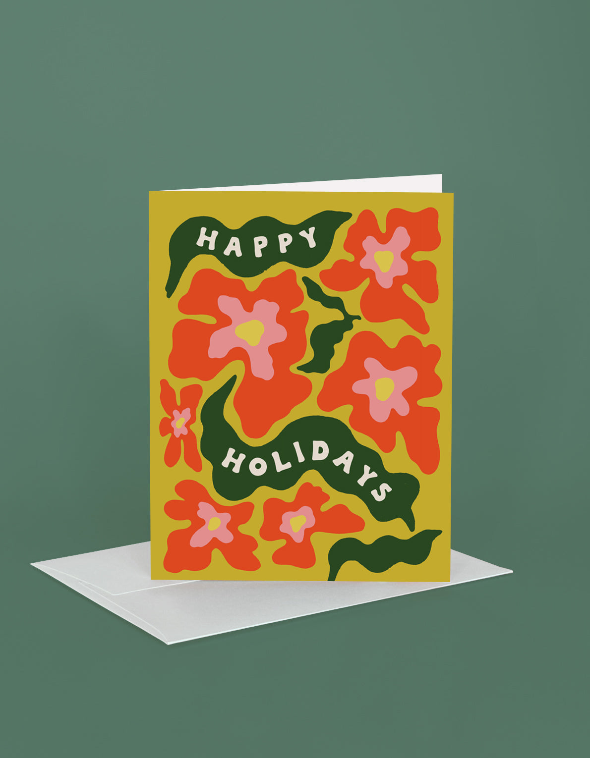 Christmas Greeting Card | Trippy Poinsettia