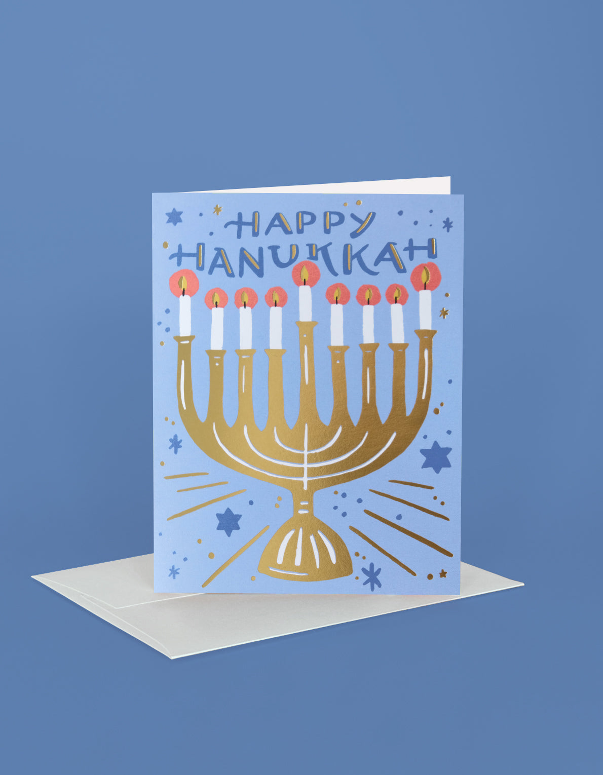 Hanukkah Greeting Card | Starry Menorah