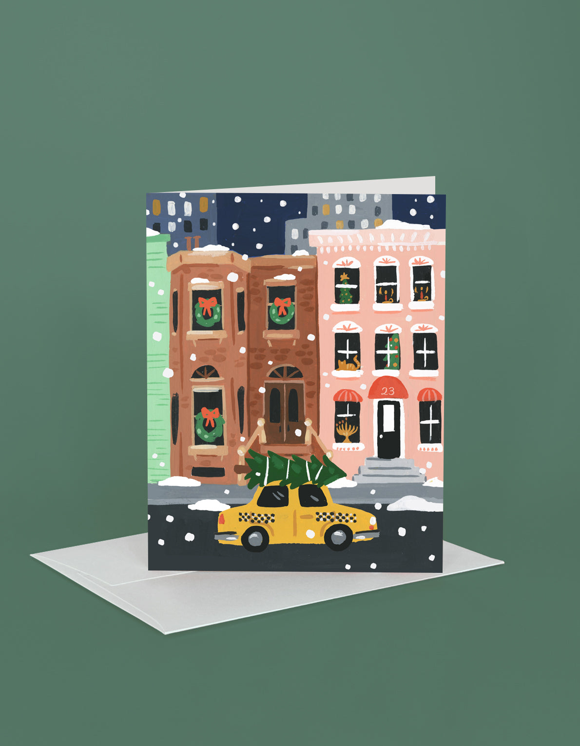 NYC Holiday Greeting Card | Brownstone