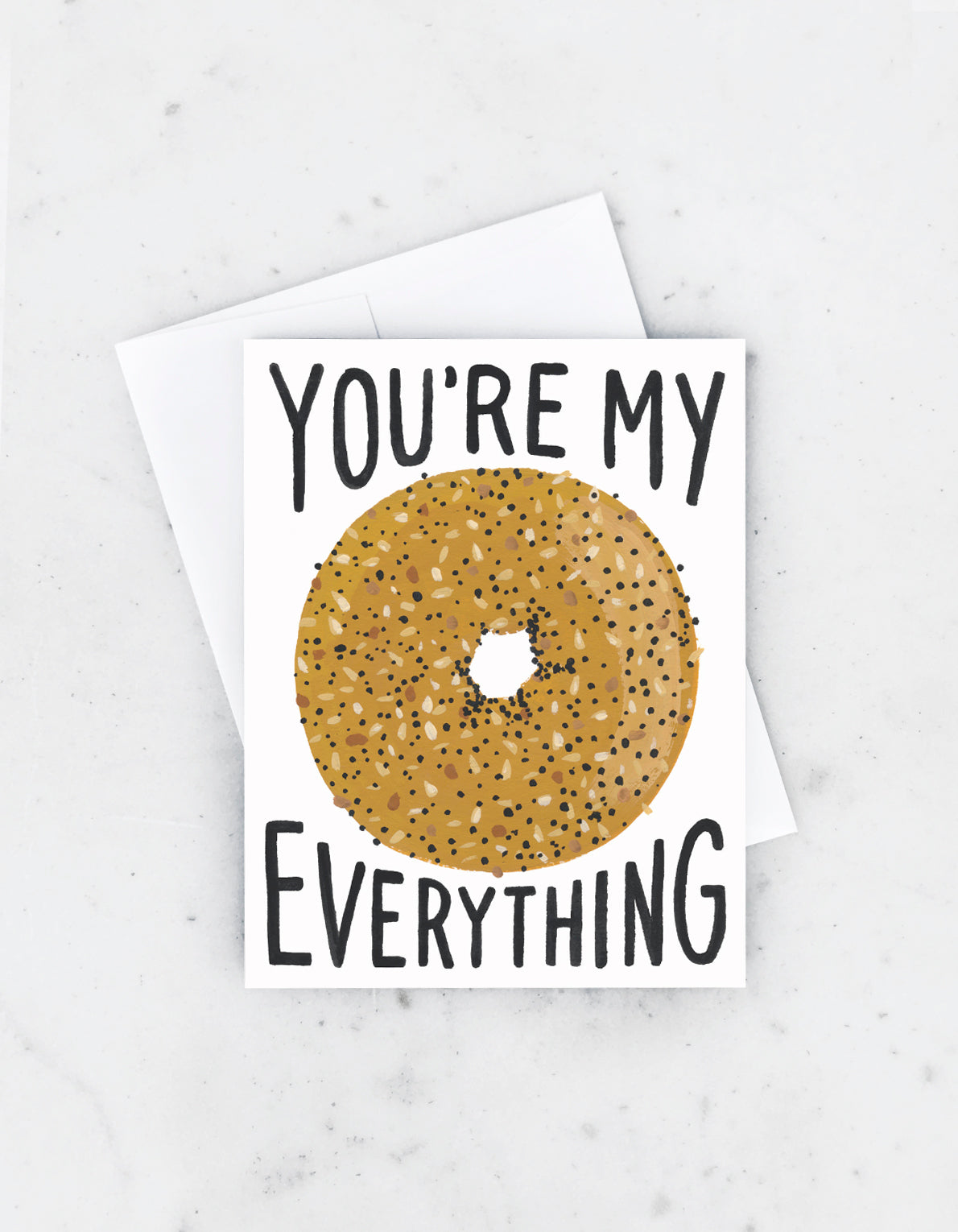 Love Greeting Card | Everything Bagel