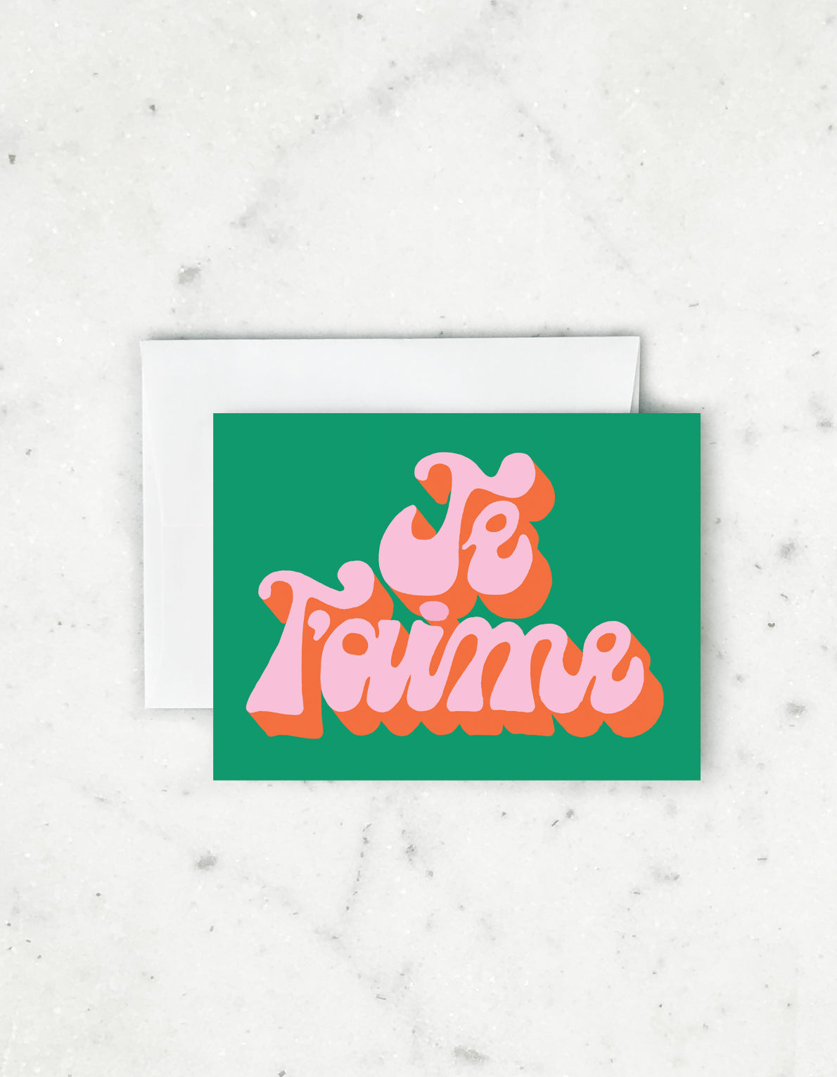 Love Greeting Card | Groovy Je T'aime