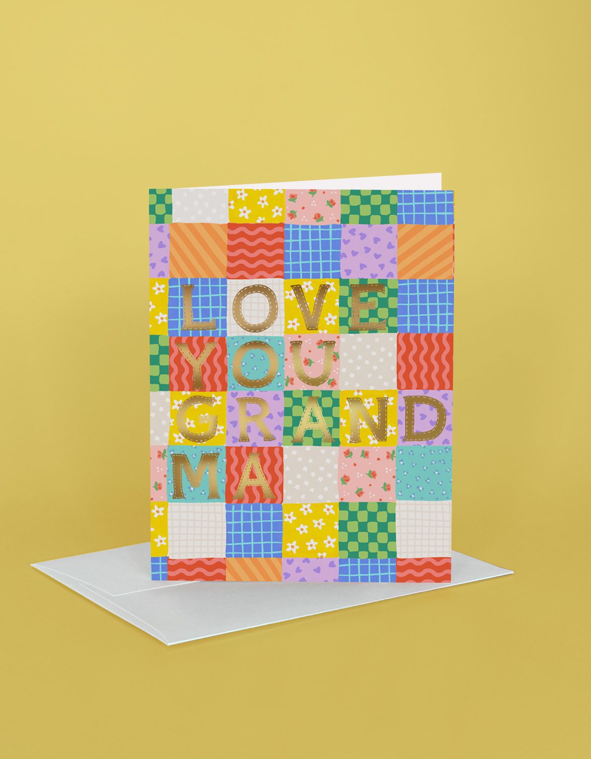 Mother's Day Greeting Card | Grandma Patchwork