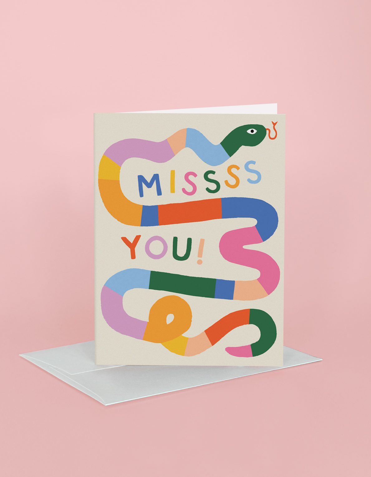 Miss You Greeting Card | Missss You "Snake"