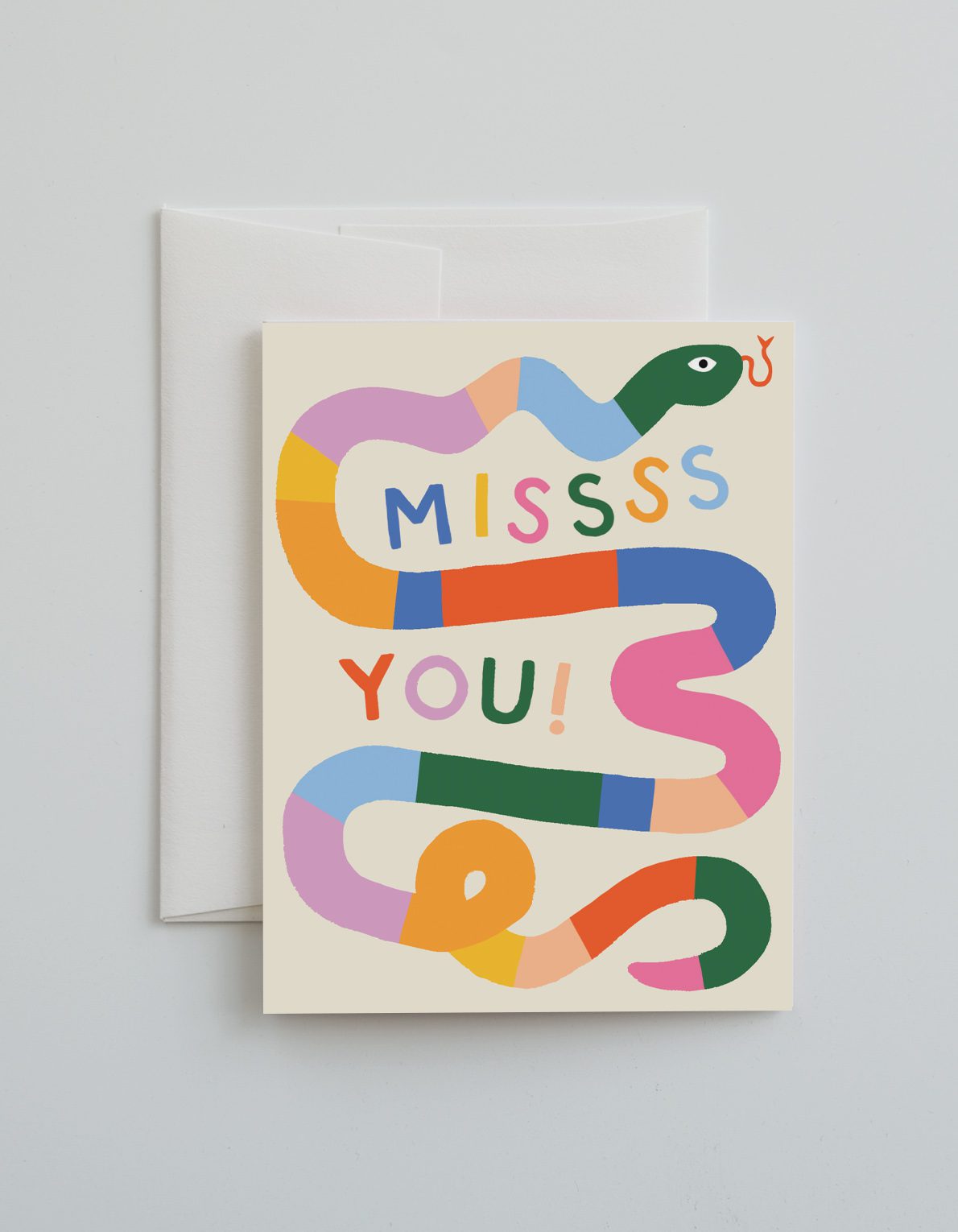 Miss You Greeting Card | Missss You "Snake"
