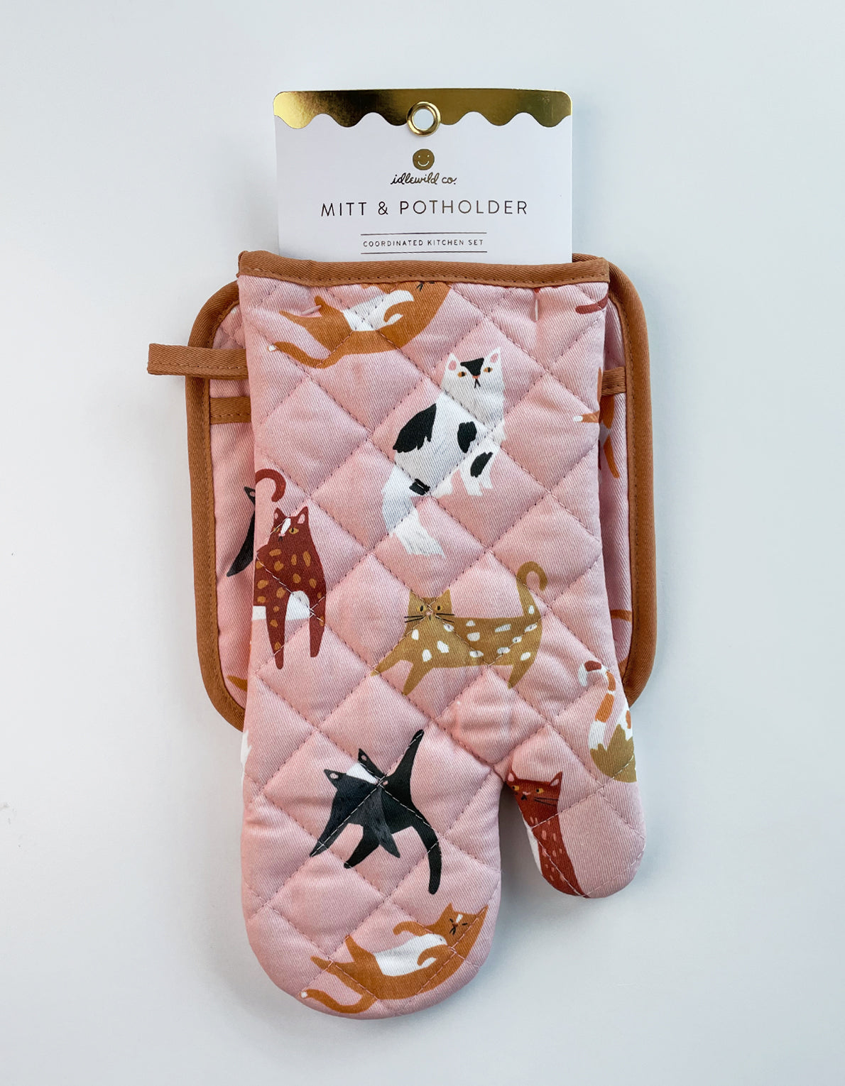 Oven Mitt + Potholder Set | Cats
