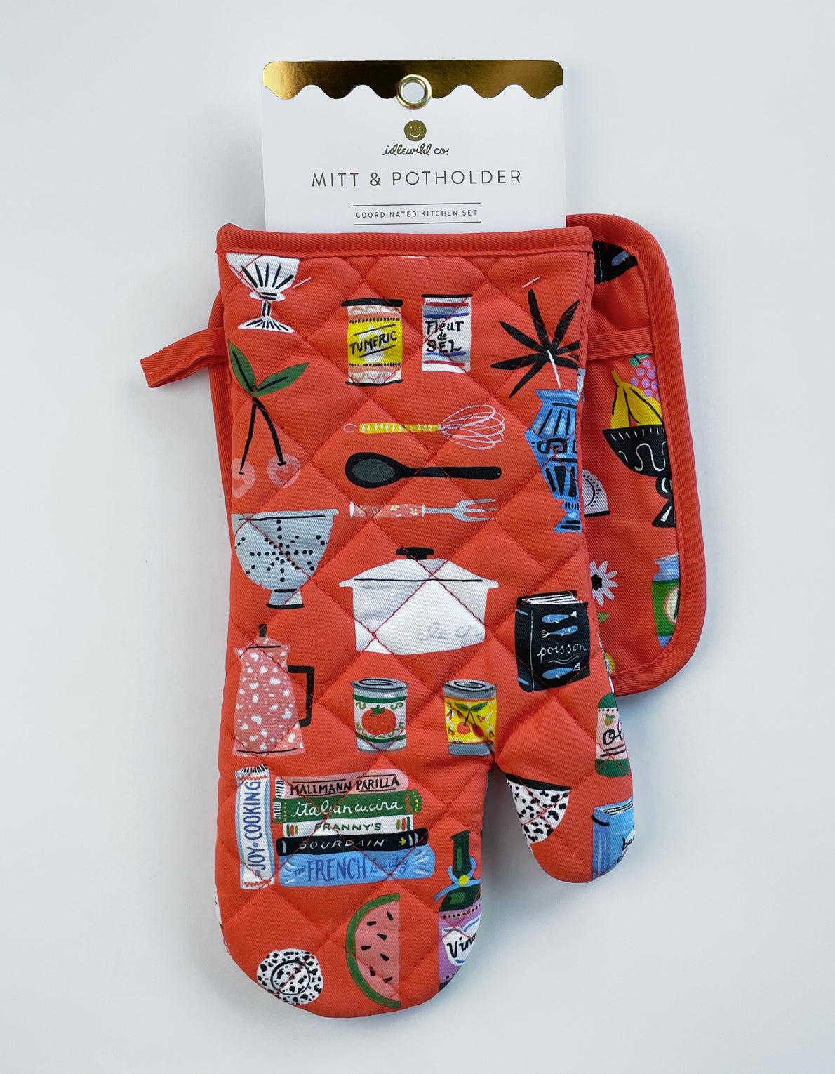 Oven Mitt + Potholder Set | Kitchen Shelf