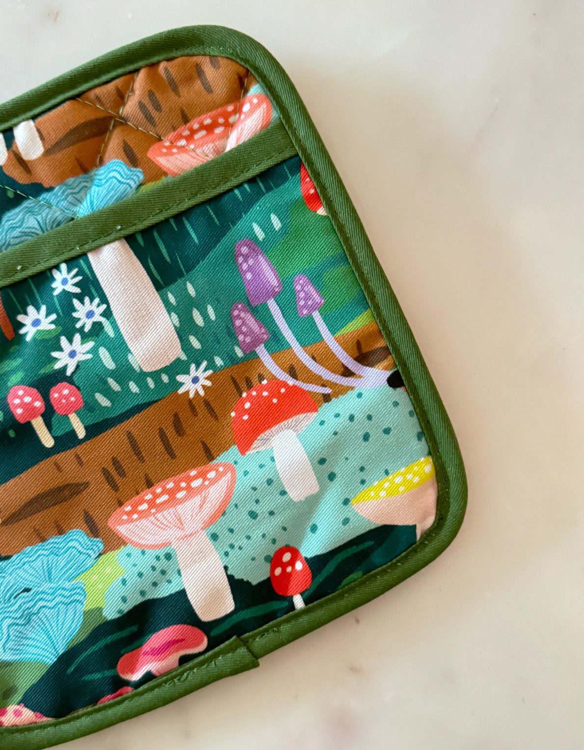 Oven Mitt + Potholder Set | Mushroom Heaven