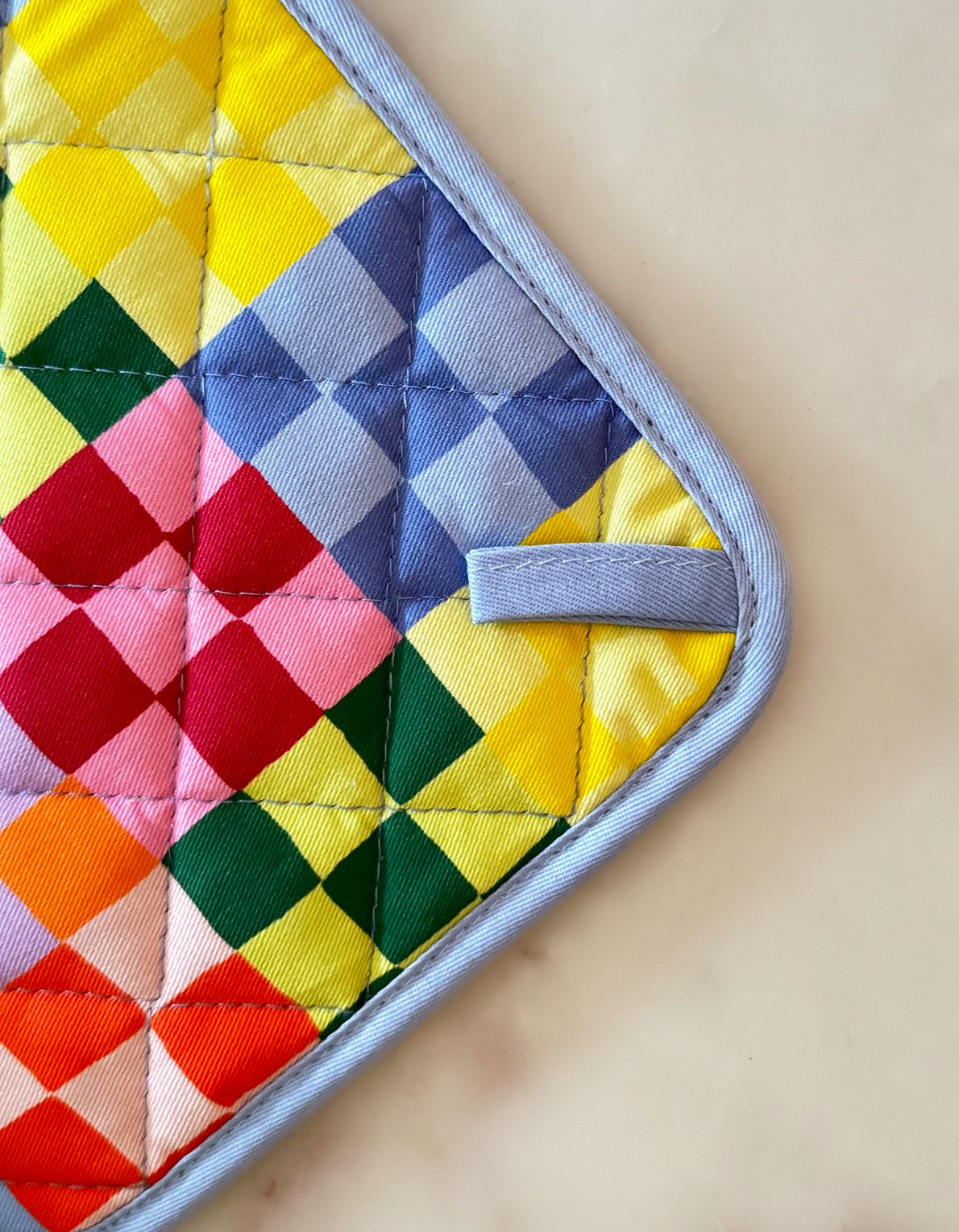 Oven Mitt + Potholder Set | Rainbow Checks