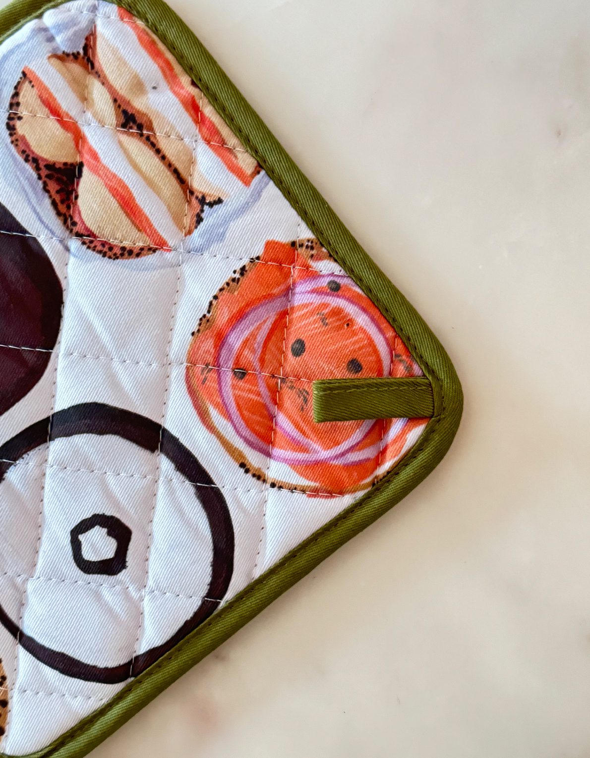 Oven Mitt + Potholder Set | Bagels