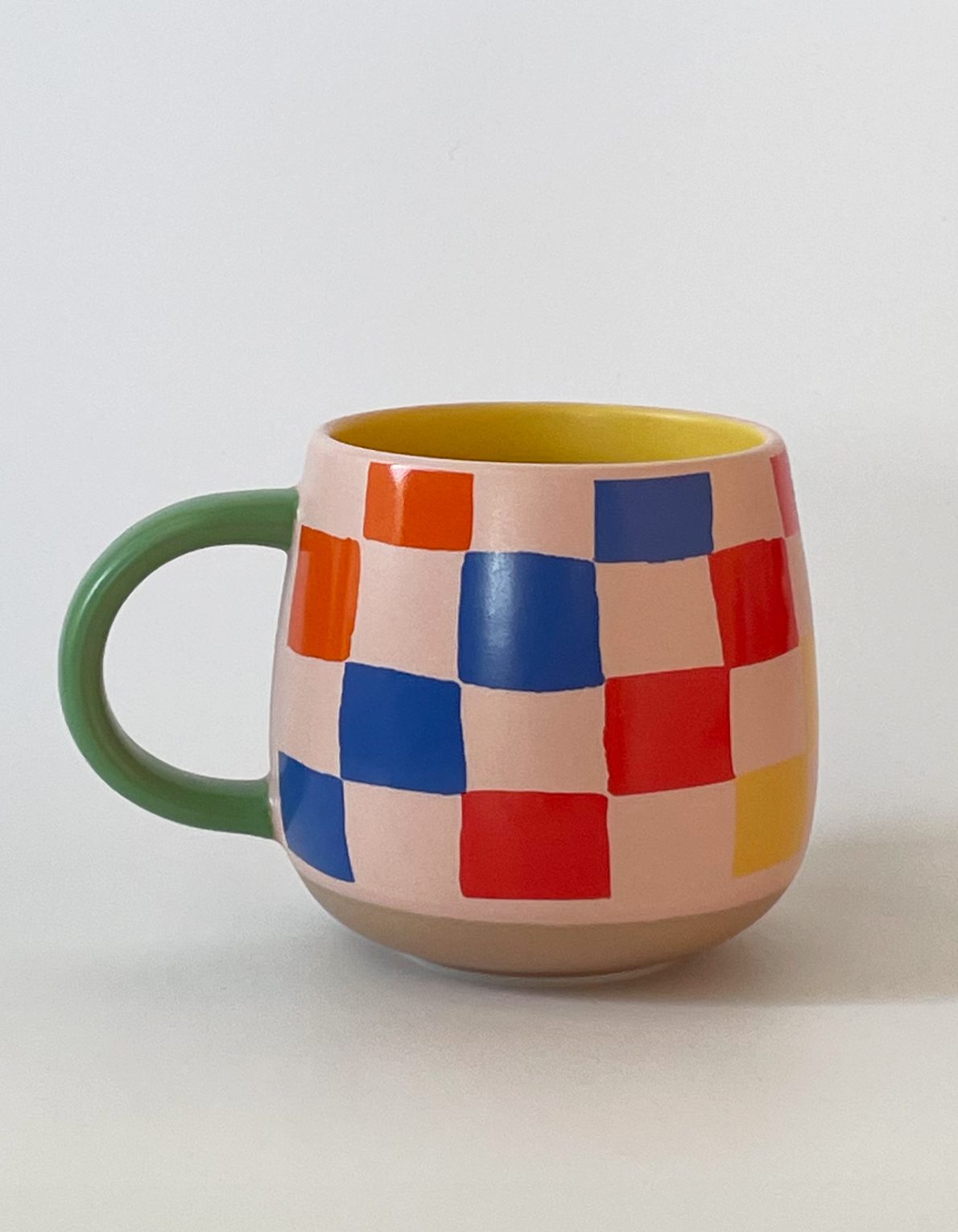Ceramic Mug | Rainbow Checks