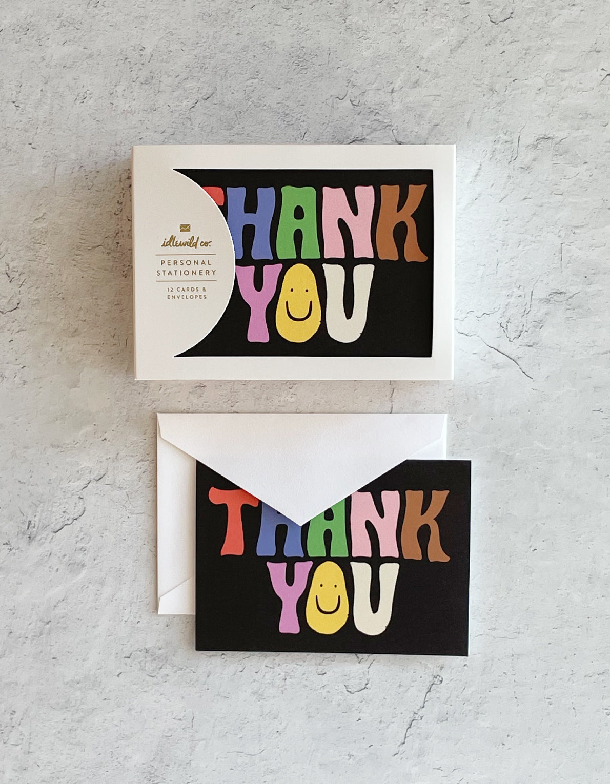 Note Cards, Boxed Set of 12 | Groovy Thank You