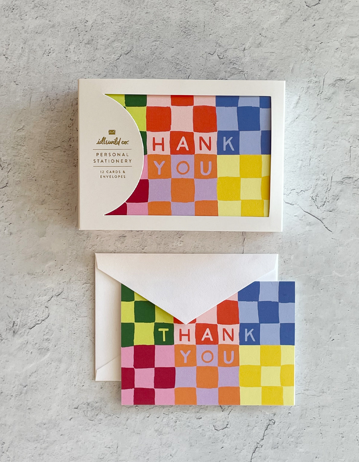 Note Cards, Boxed Set of 12 | Checky Thank You