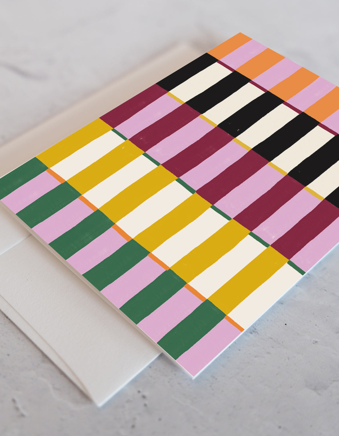 Note Cards, Boxed Set of 12 | Painted Stripes