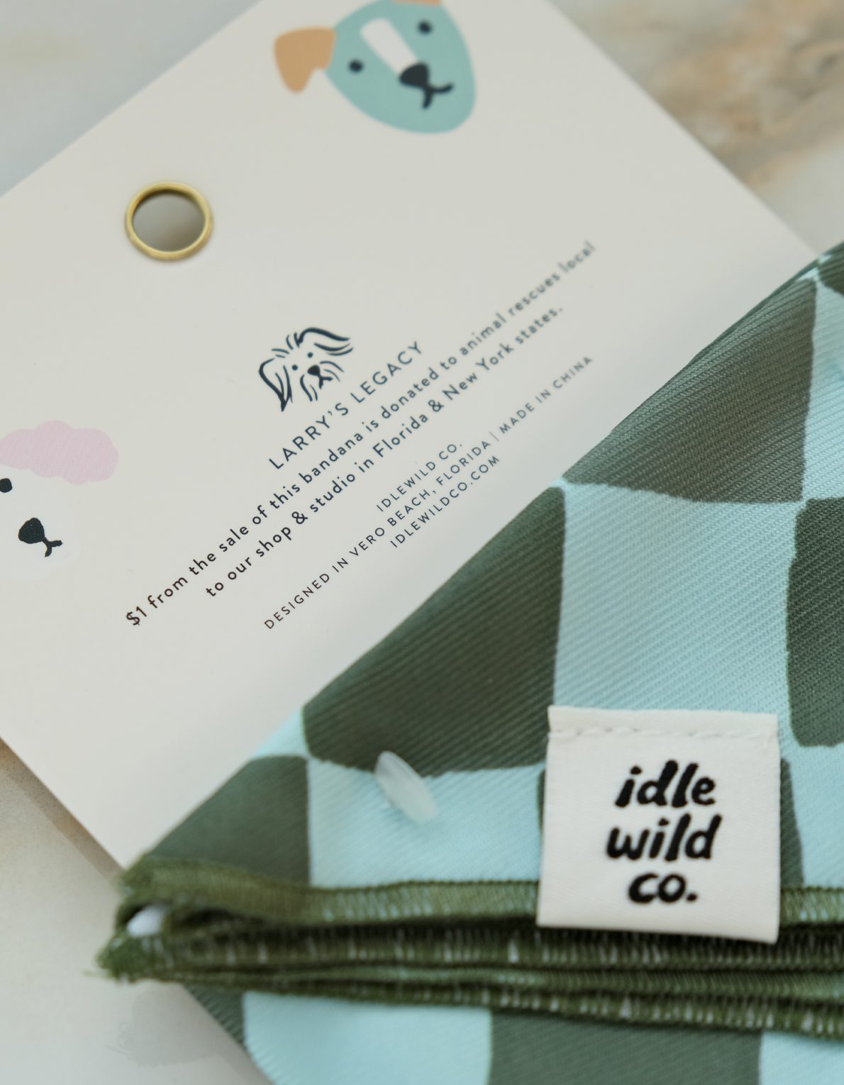 Pet Bandana | Olive Checks