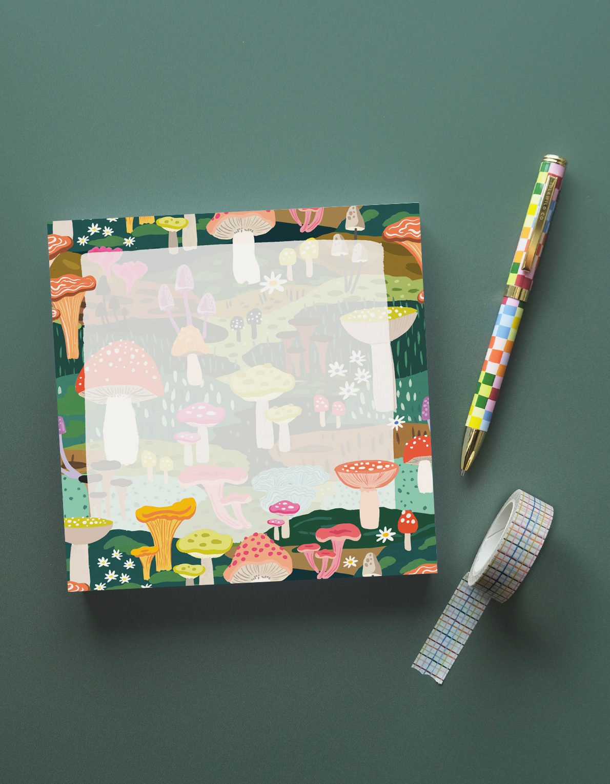 200-Sheet Jumbo Desk Pad | Mushroom Heaven