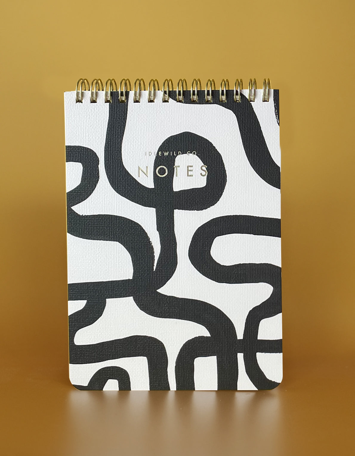 Spiral-Bound Jotter | Black & White Squiggle